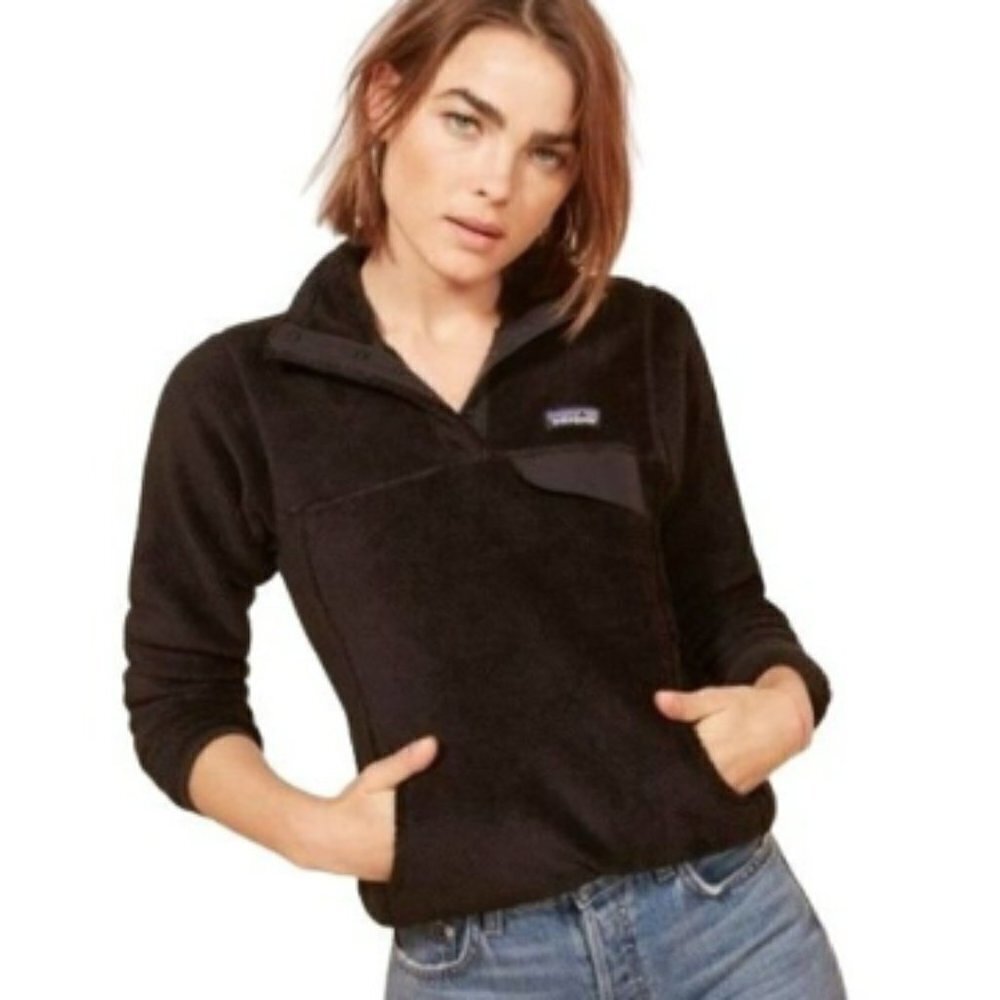 Patagonia Re-Tool Snap Pullover in Black sz S